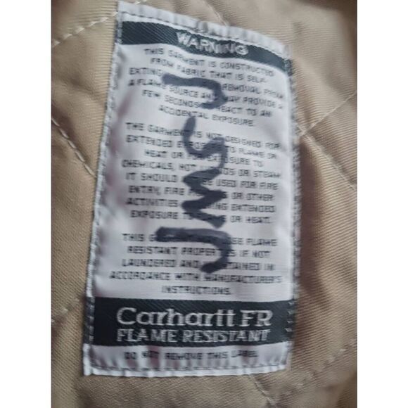 Carhartt FR flame resistant double closure snap and zip brown Detroit style made - Picture 3 of 6
